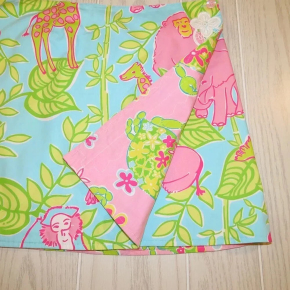 Lilly Pulitzer Connie Reversible Skirt Size 8 Pink Sands Vintage White Label - Picture 2 of 8